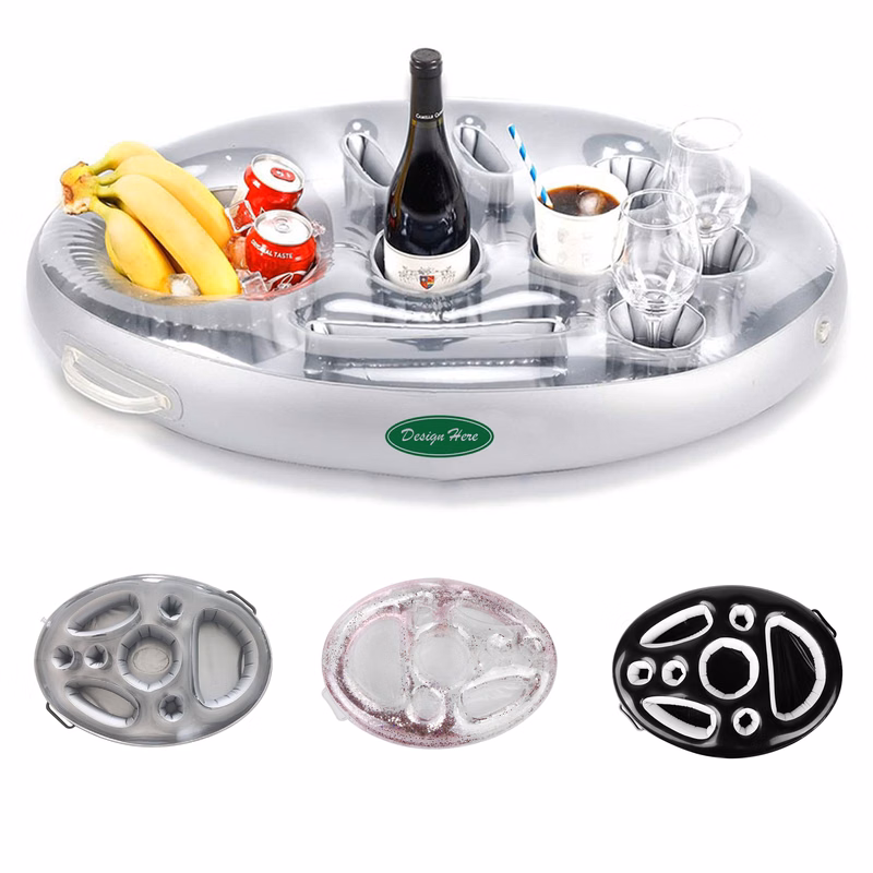 Floating Beverage & Snack Holder ?C Inflatable PVC