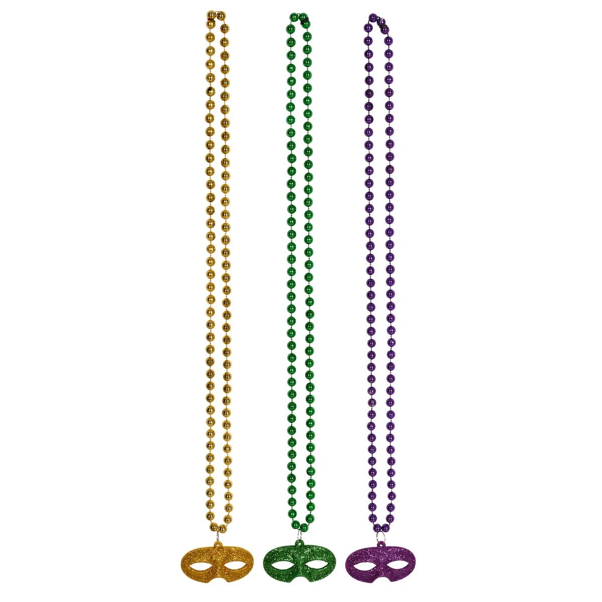Beads w/Glittered Mask Medallion 1