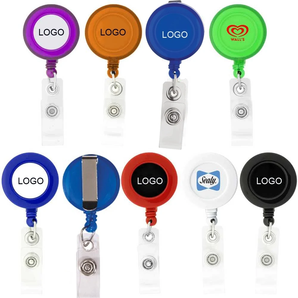 Retractable Domed Badge Holder - Round 1