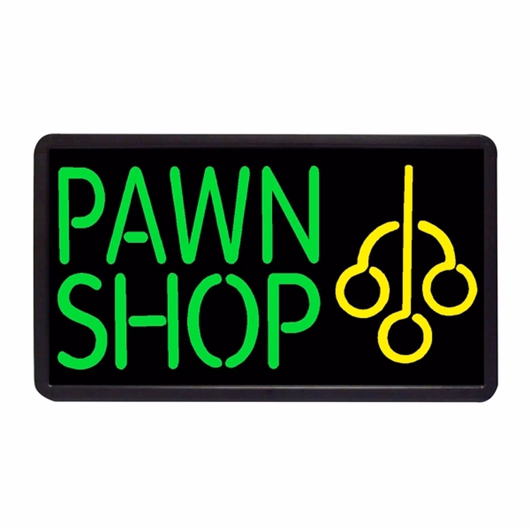 Pawn Shop 13" x 24" Simulated Neon Sign