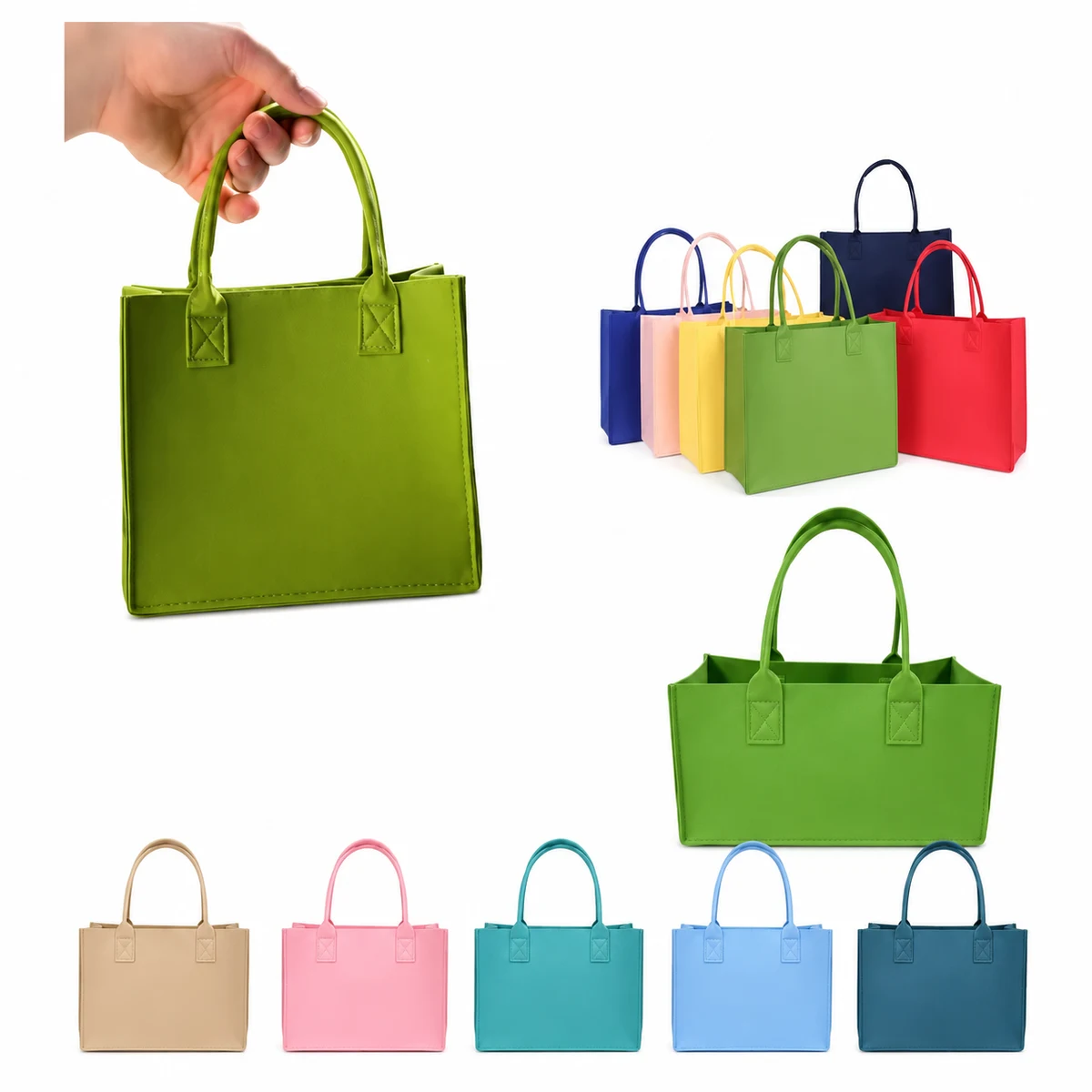 Soft Felted Carryall Purse, custom tote bag with logo imprint 1