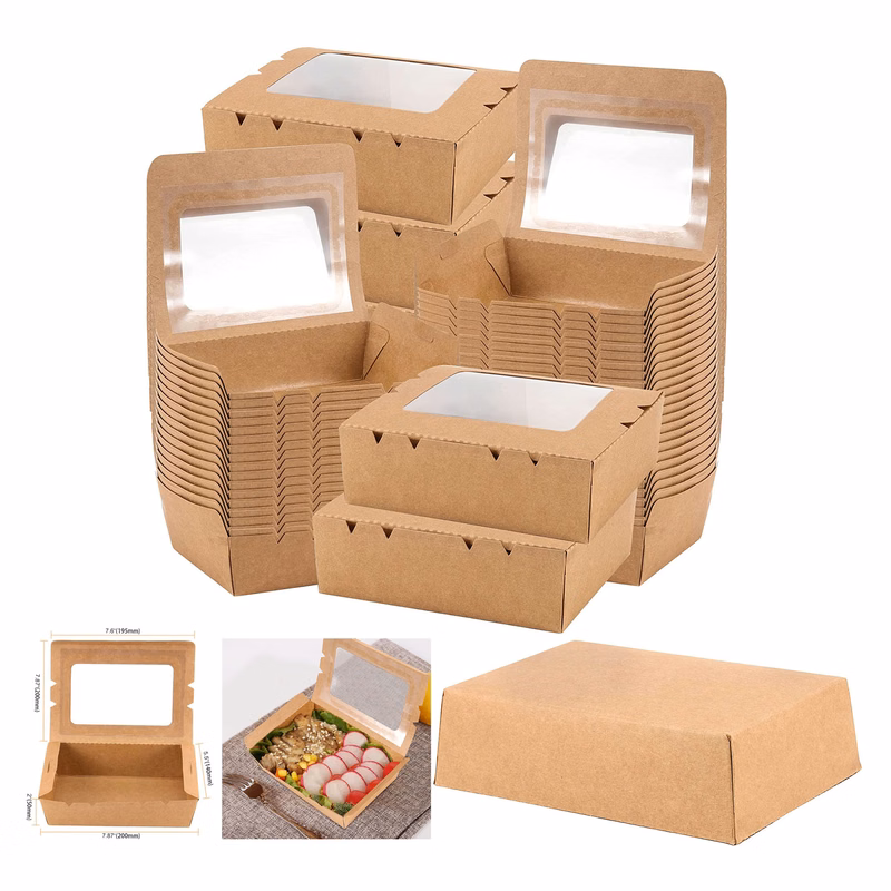 40 OZ Kraft Brown Food Boxes