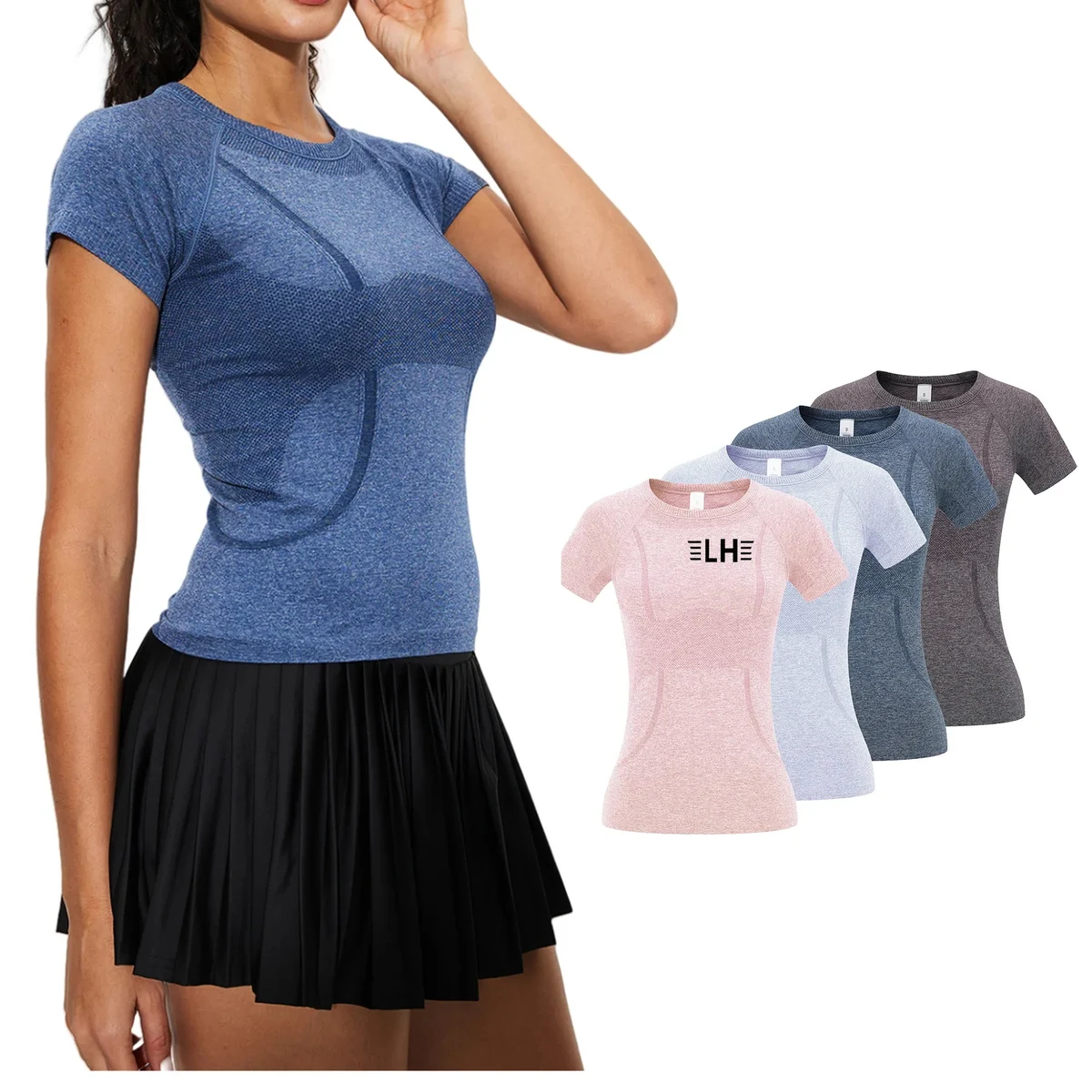 Seamless Workout Shirts for Women 1