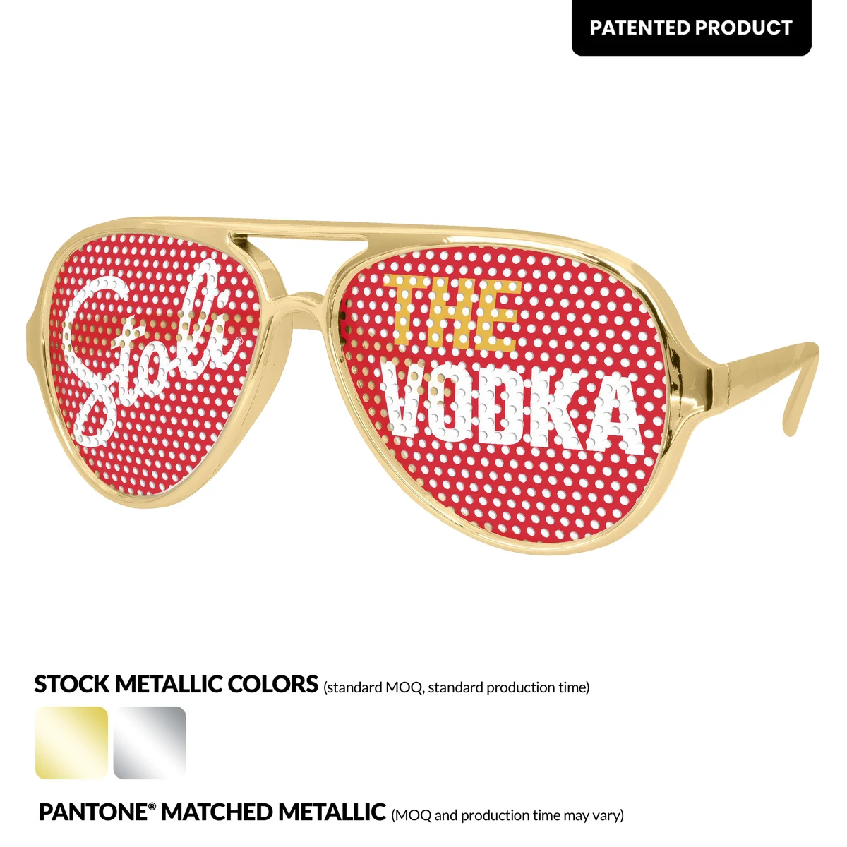 Metallic Aviator Sport Pinhole Sunglasses 1