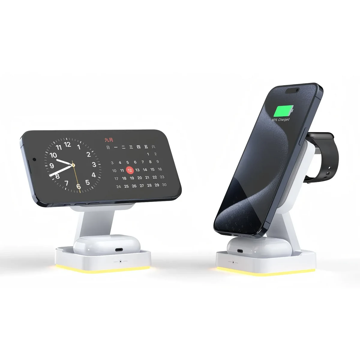 3-in-1 Wireless Charging Desktop Magnetic Mount 1
