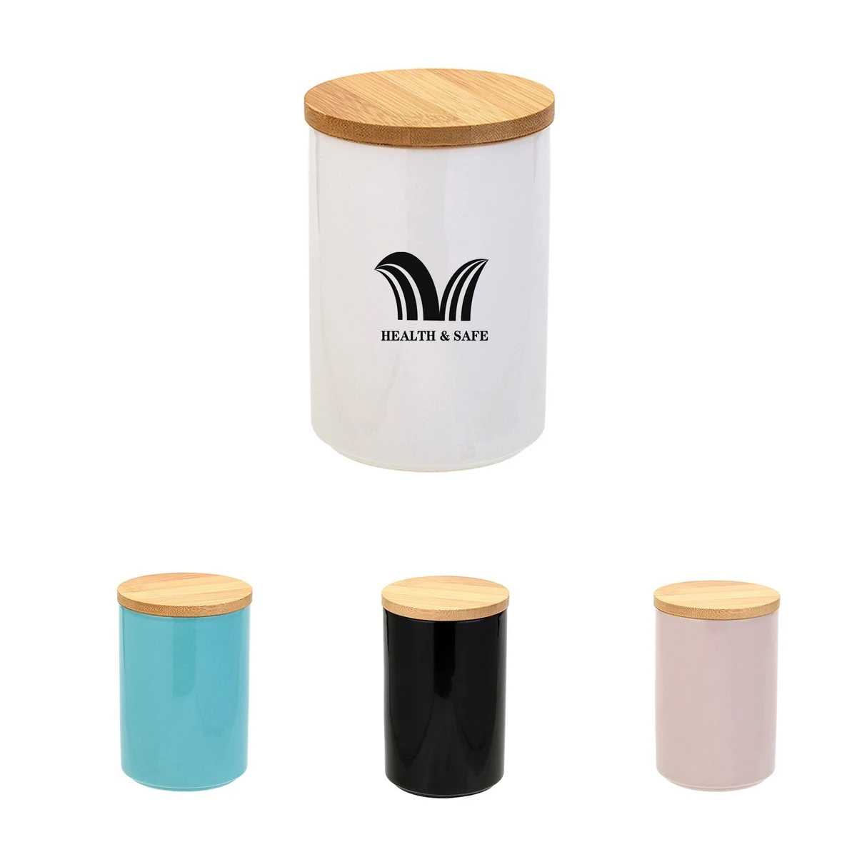 Ceramic Storage Jars With Bamboo Lids 1