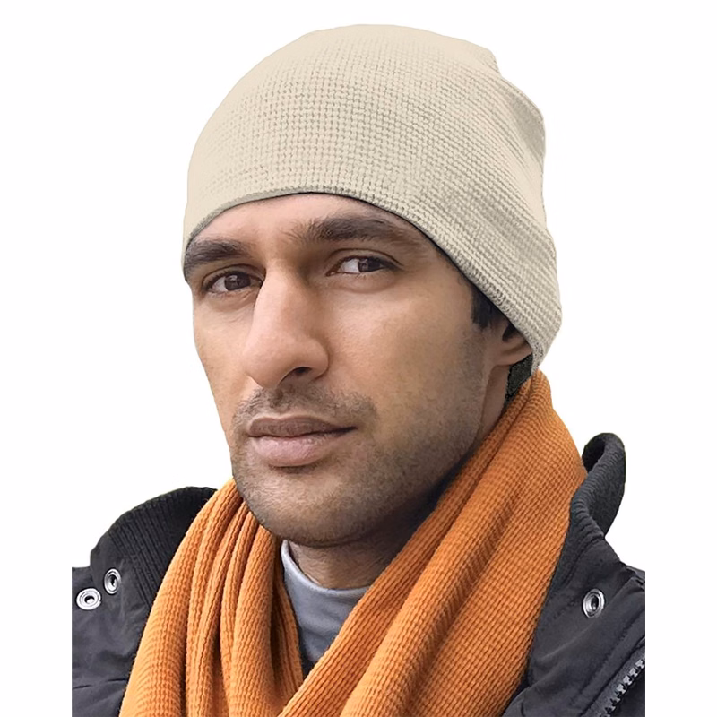 USA-Made 8" Cotton Thermal Beanie - 3835