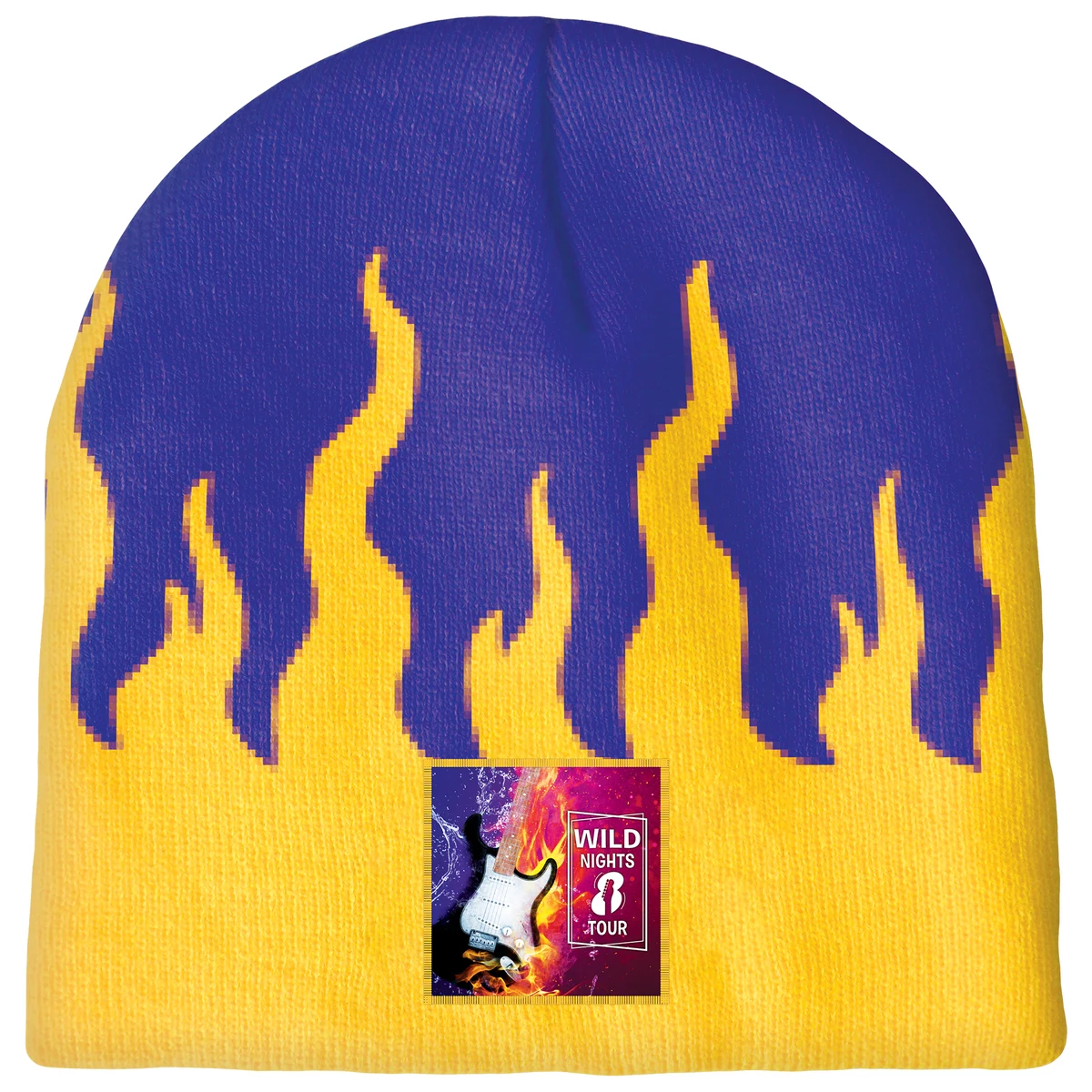 Knit Beanie with No Pom and No Cuff (Printed Logo) 1