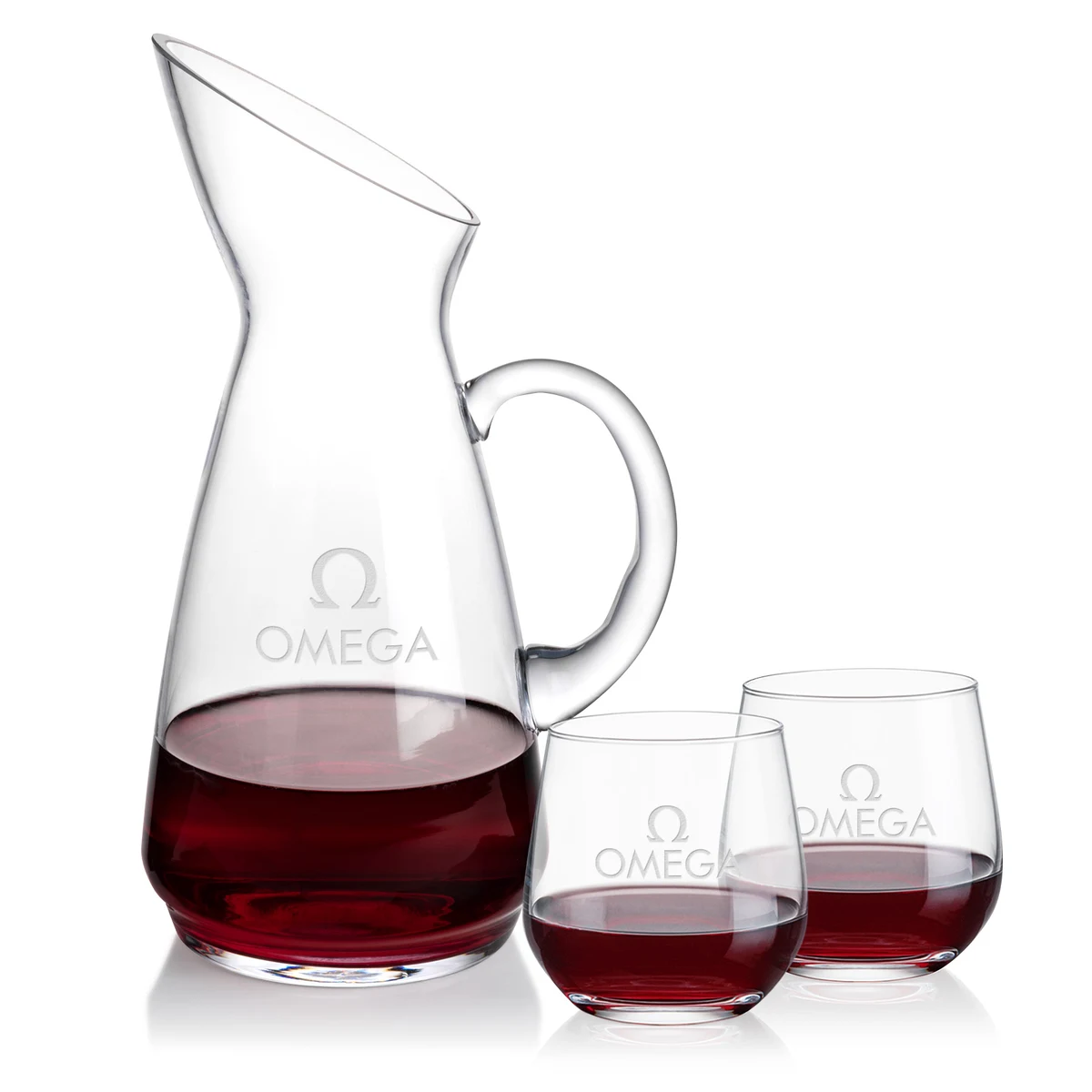 Taroni Carafe & Garland Stemless Wine 1