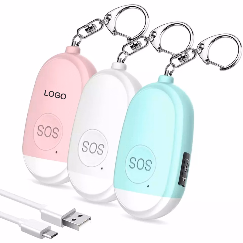 130dB Self Defense Alarm Keychain with Emergency Flashlight