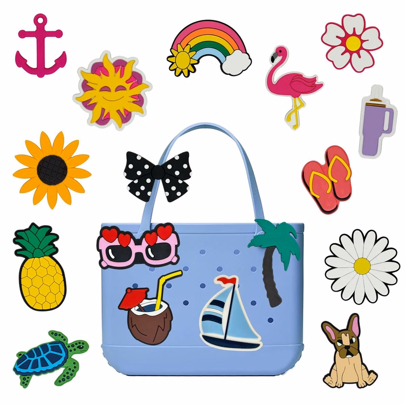 Custom Shape PVC Beach Tote Charms