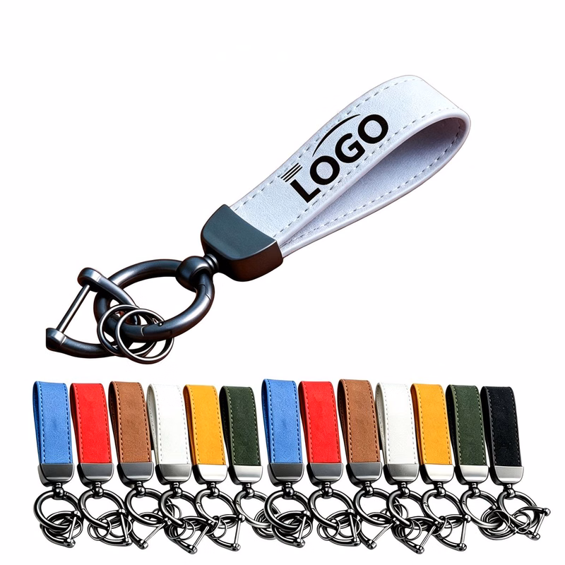 Metal Leather Multi-Purpose Keychain with Screwdriver