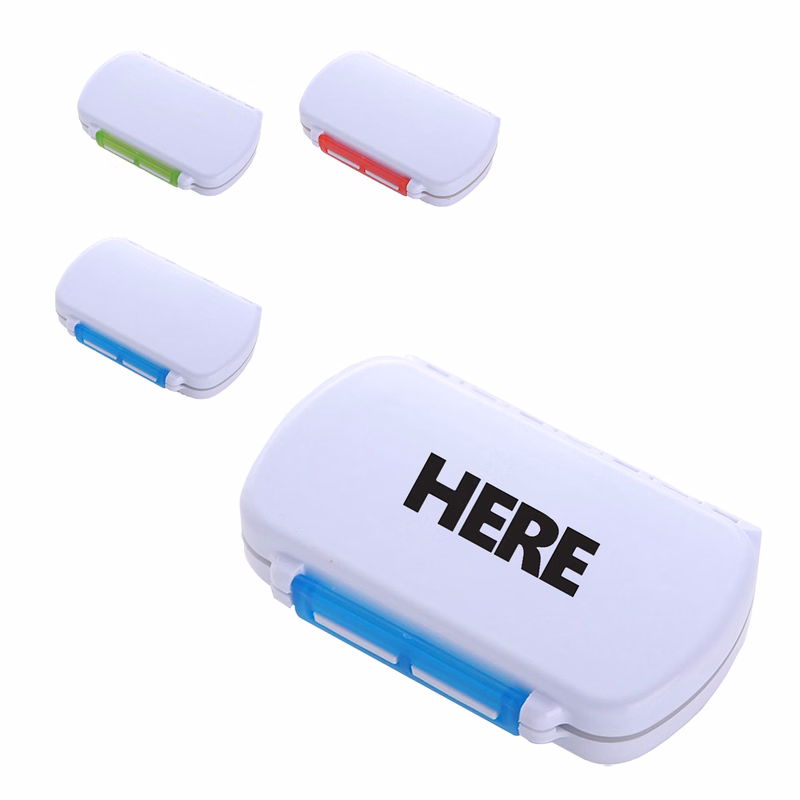 Rectangular 6-Grid Airtight Pill Organizer