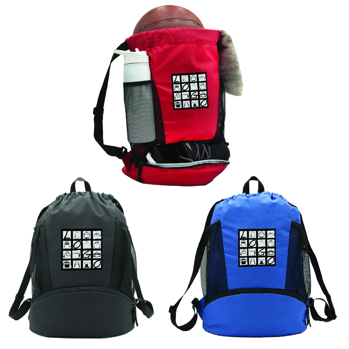 Sports Drawstring w/Shoe Pocket 1