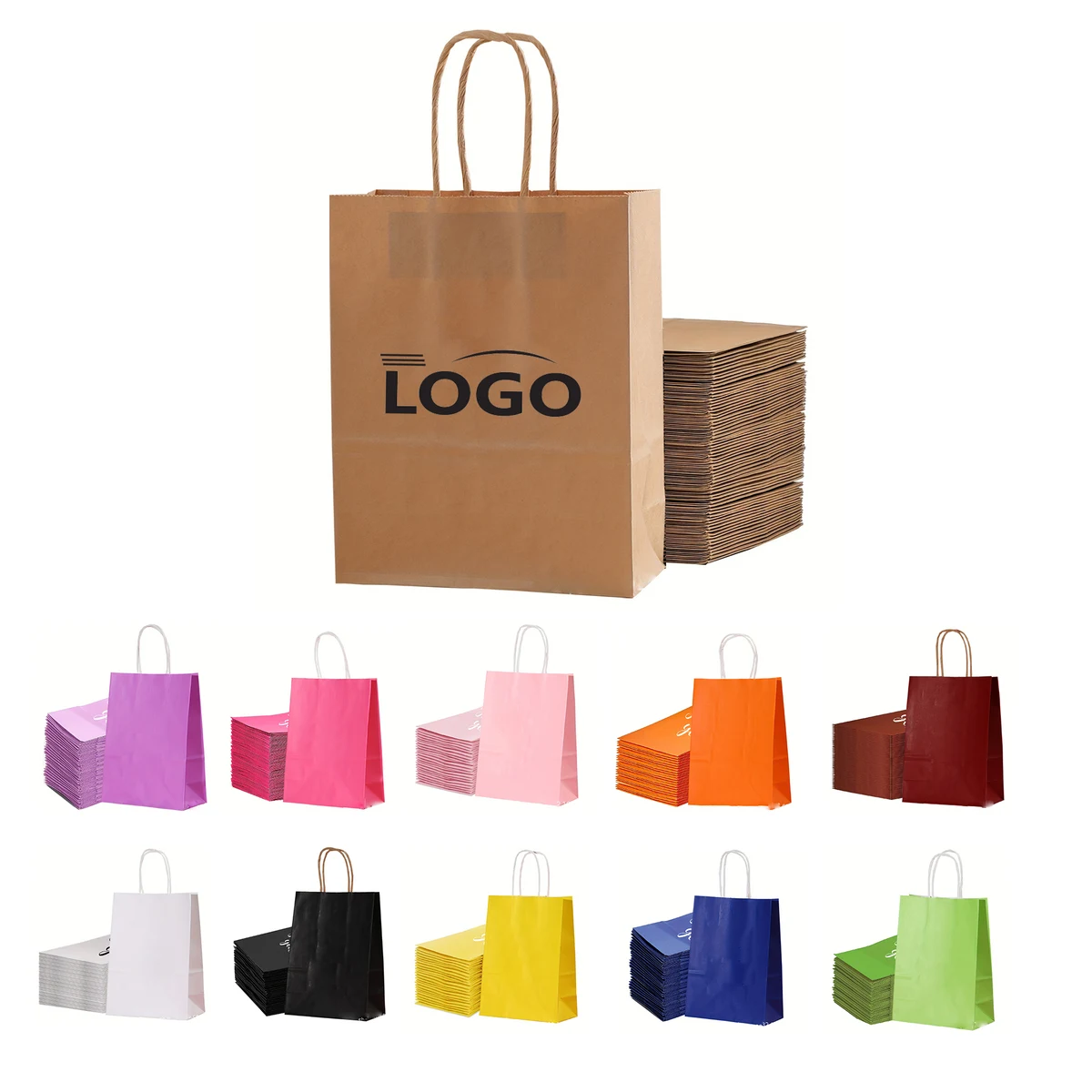 Custom Logo Thick Kraft Paper Gift Bag 1