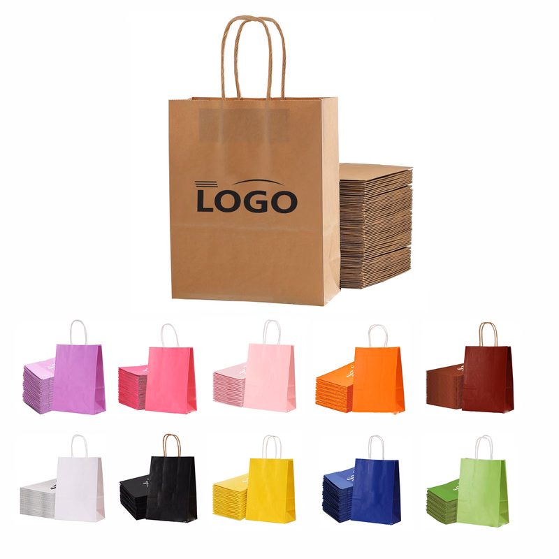 Custom Logo Thick Kraft Paper Gift Bag