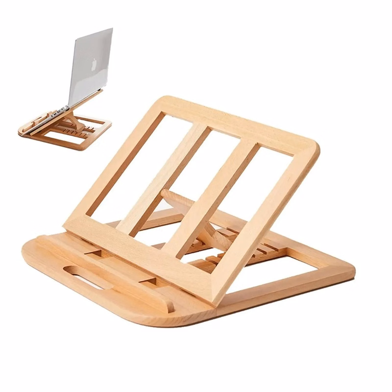 Adjustable Foldable Wooden Laptop Stand