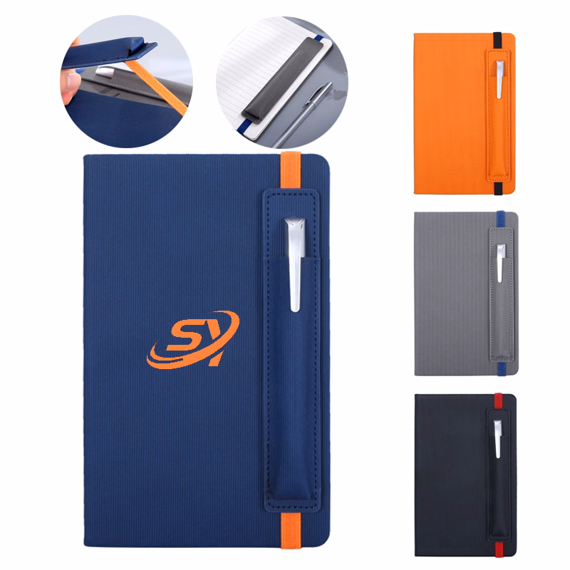 Custom A5 Notebook With Pen Sleeve