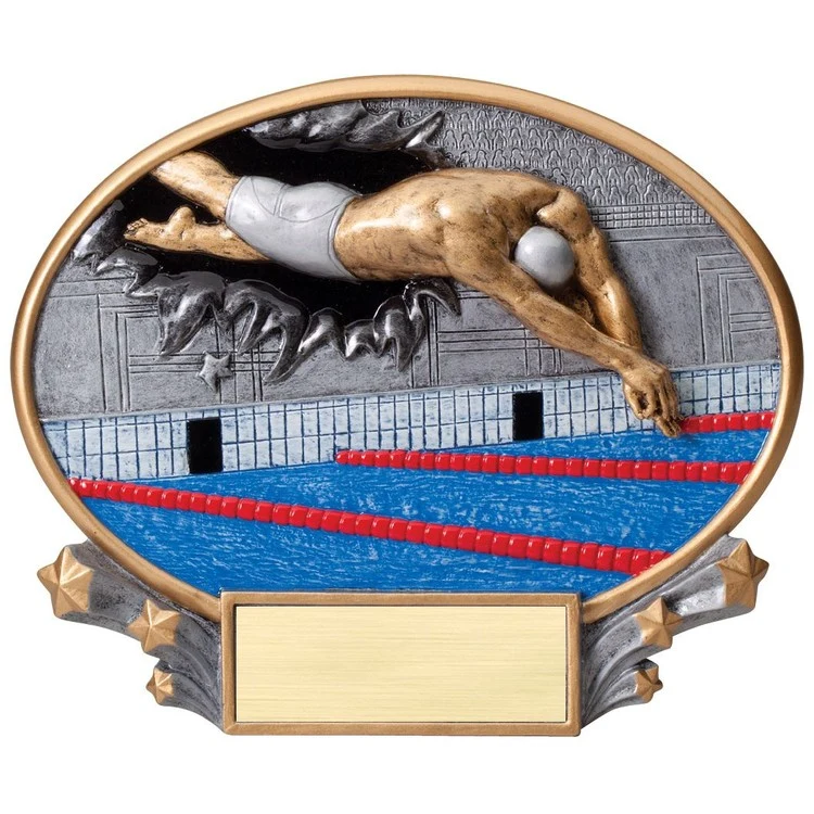 Swimming - Male Xplosion Oval Resin Award 1