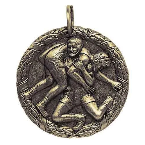 Wrestling XR100 Series Medal, 1 1/4" 1