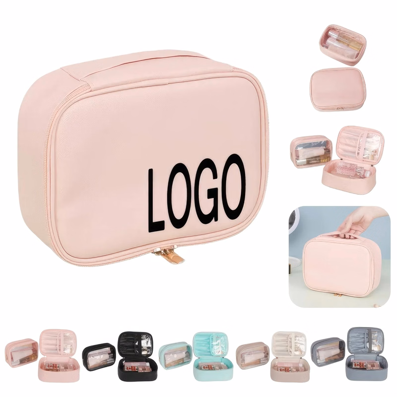 2 in 1 Custom Travel Toiletry Bag Makeup Cosmetic Organizer