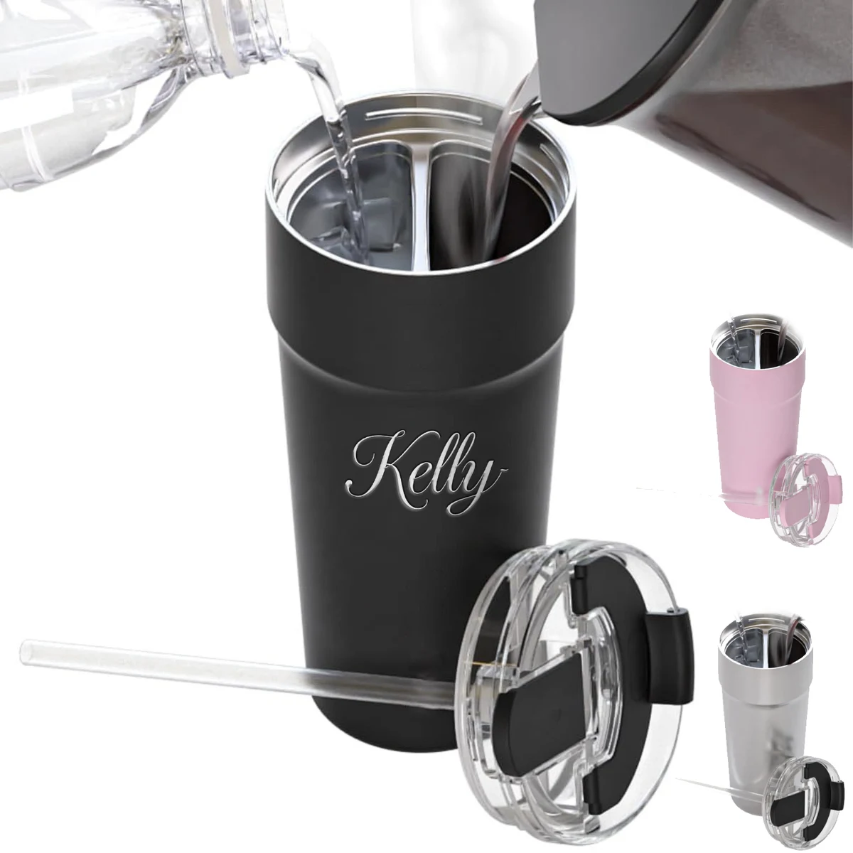 30oz Double Layer Stainless Steel Vacuum Insulated Bottle, custom water bottle with logo imprint 1