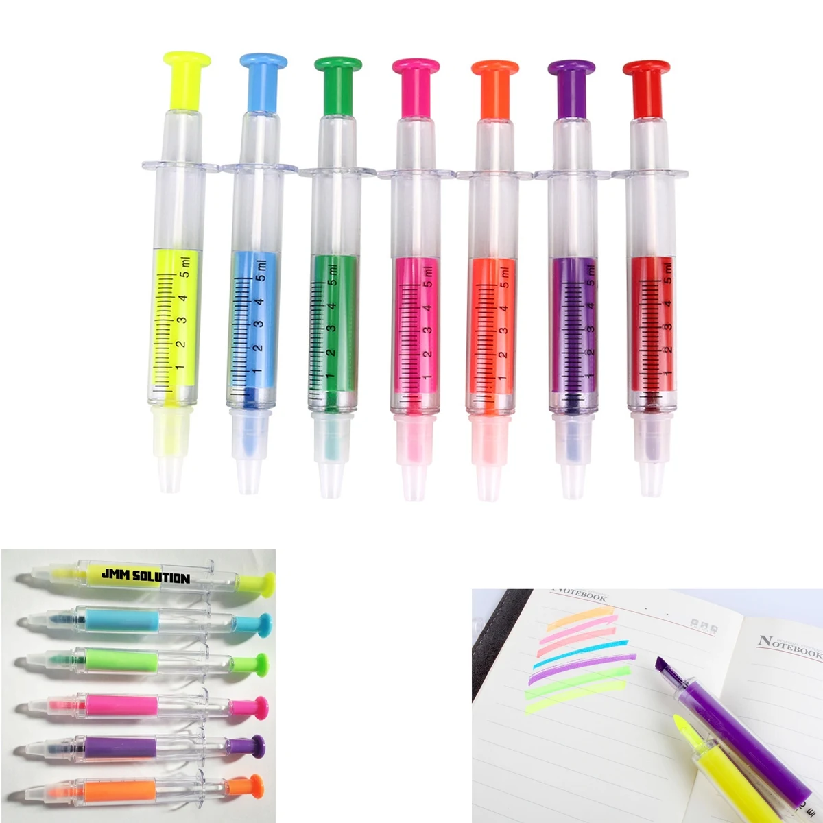 Syringe Ball Pens With Highlighter 1