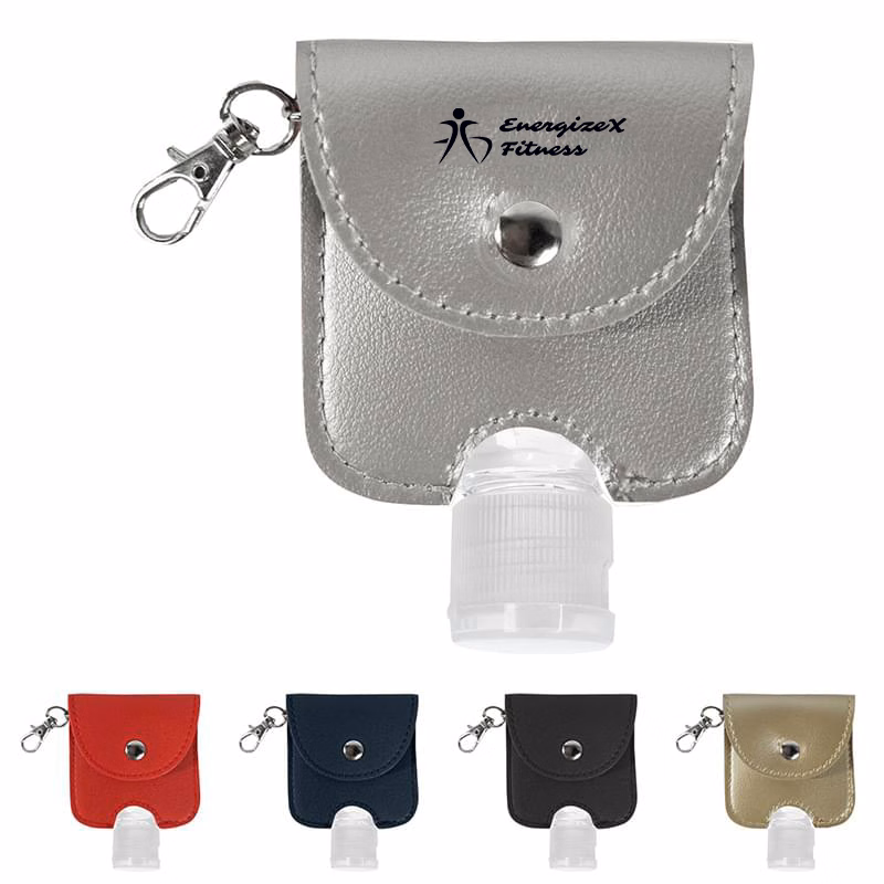 1 Oz. Hand Sanitizer With Leatherette Pouch