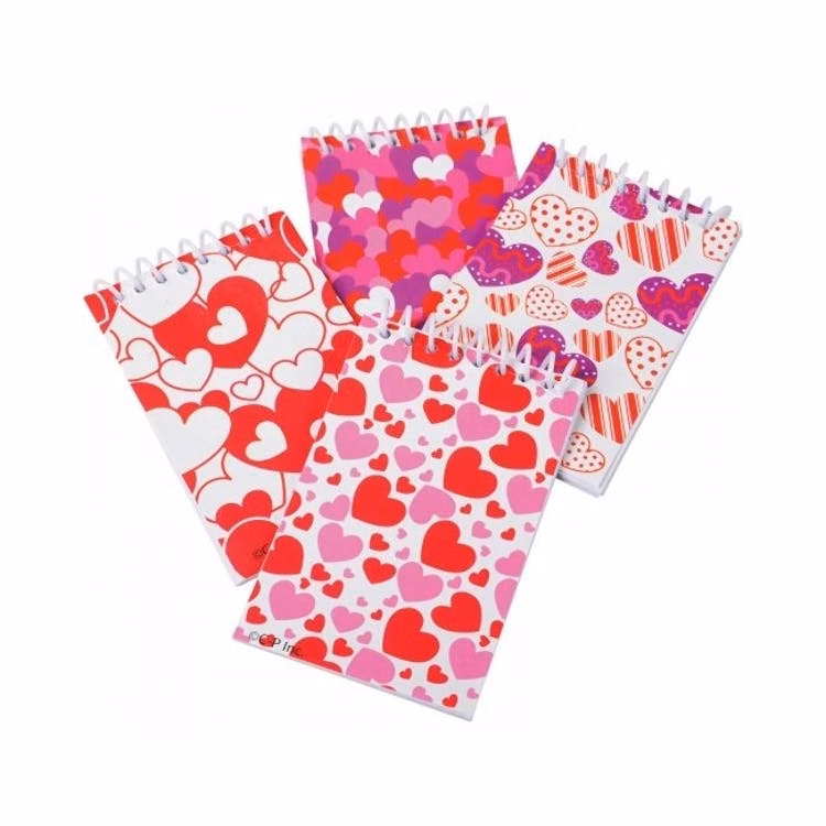 Valentine's Spiral Notebooks - Assorted