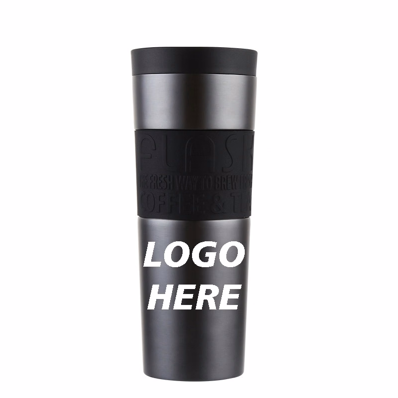 20 oz Stainless Steel Travel Coffee Mug With Silicone Sleeve