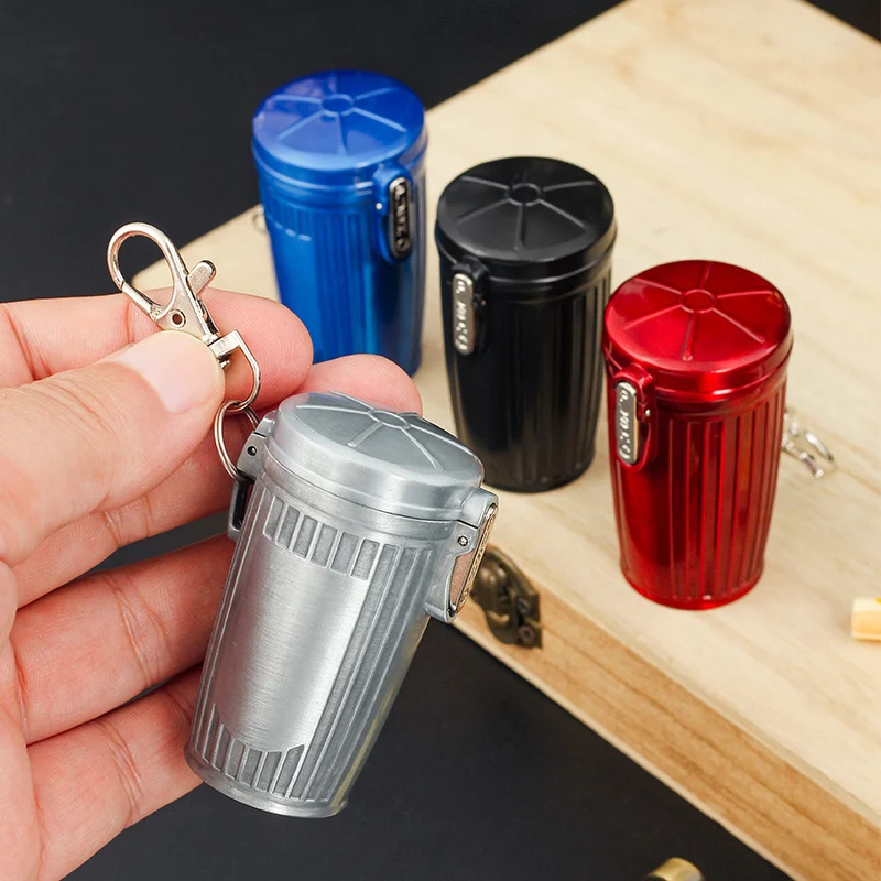 Portable Mini Trash Can Keychain Ashtray with Sealed Lid 1