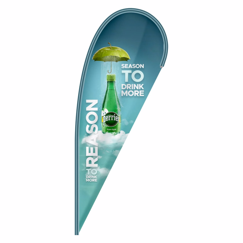 Custom Digital Printed Teardrop Flags 8.5' x 3.5'