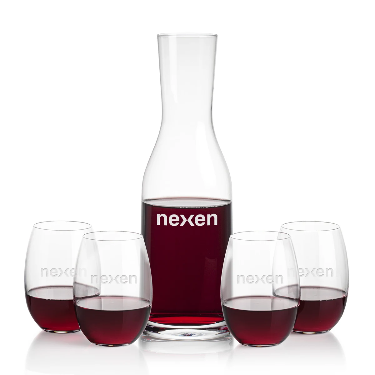 Caldmore Carafe & Carlita Stemless Wine, custom bottle opener with logo imprint 1