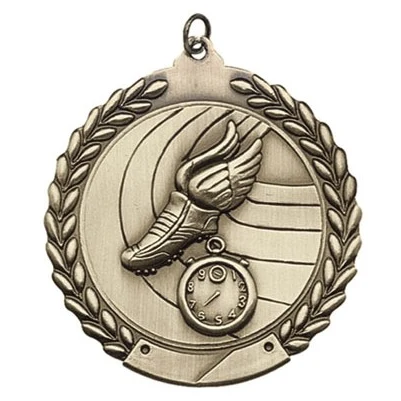 Track Die Cast Medal, 1 3/4" 1