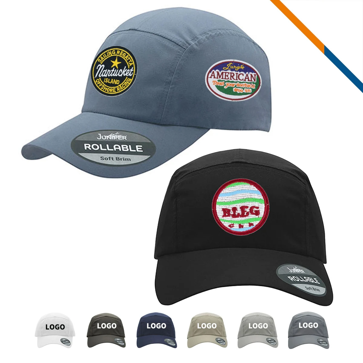 Juniper® CoolHit Soft Brim 5 Panel Performance Cap 1