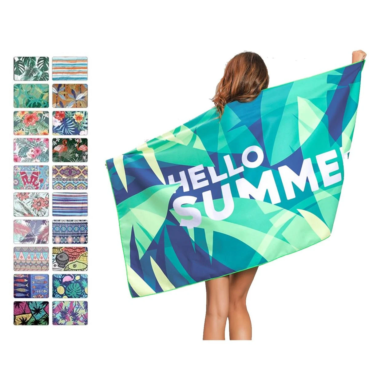 Custom Full Color Beach Towel MOQ 50PCS 1