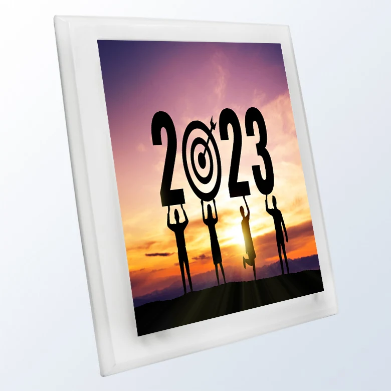Clear Wooden Acrylic Plaque. 1