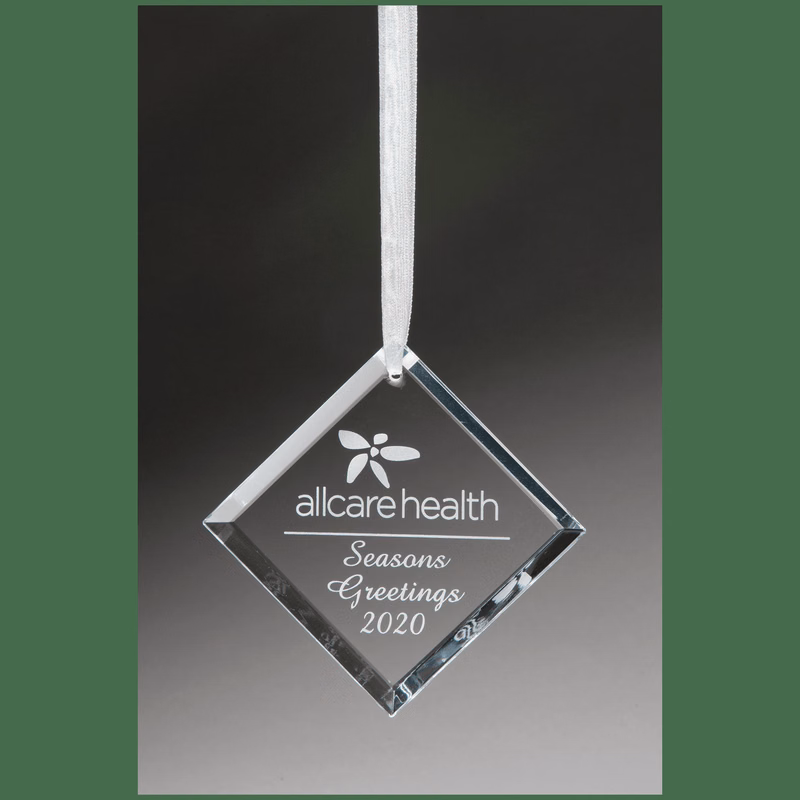 2 3/4" Crystal Diamond Ornament