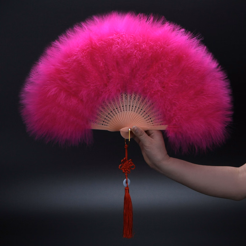 Customized Foldable Hollow Feather Fans