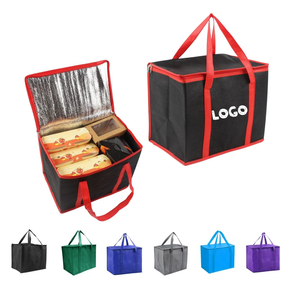 Zippered Insulated Cooler Tote Bag 1
