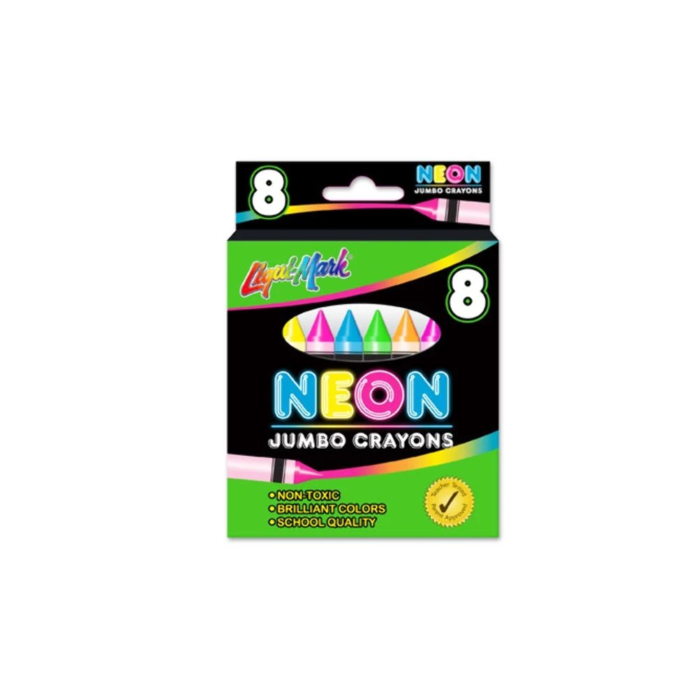 Jumbo Crayons - 8 Count Neon Colors 1