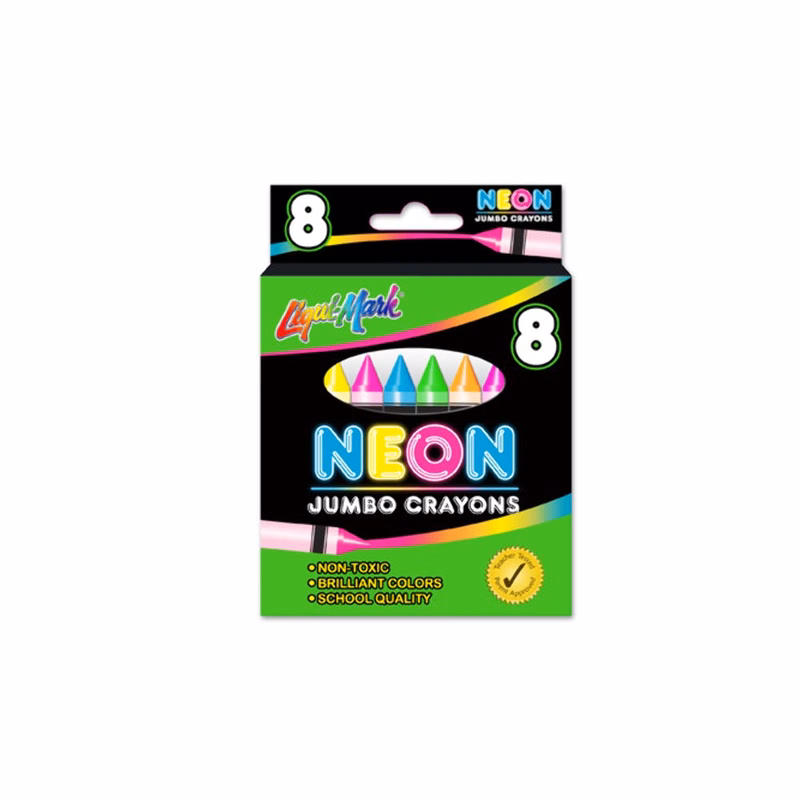 Jumbo Crayons - 8 Count Neon Colors