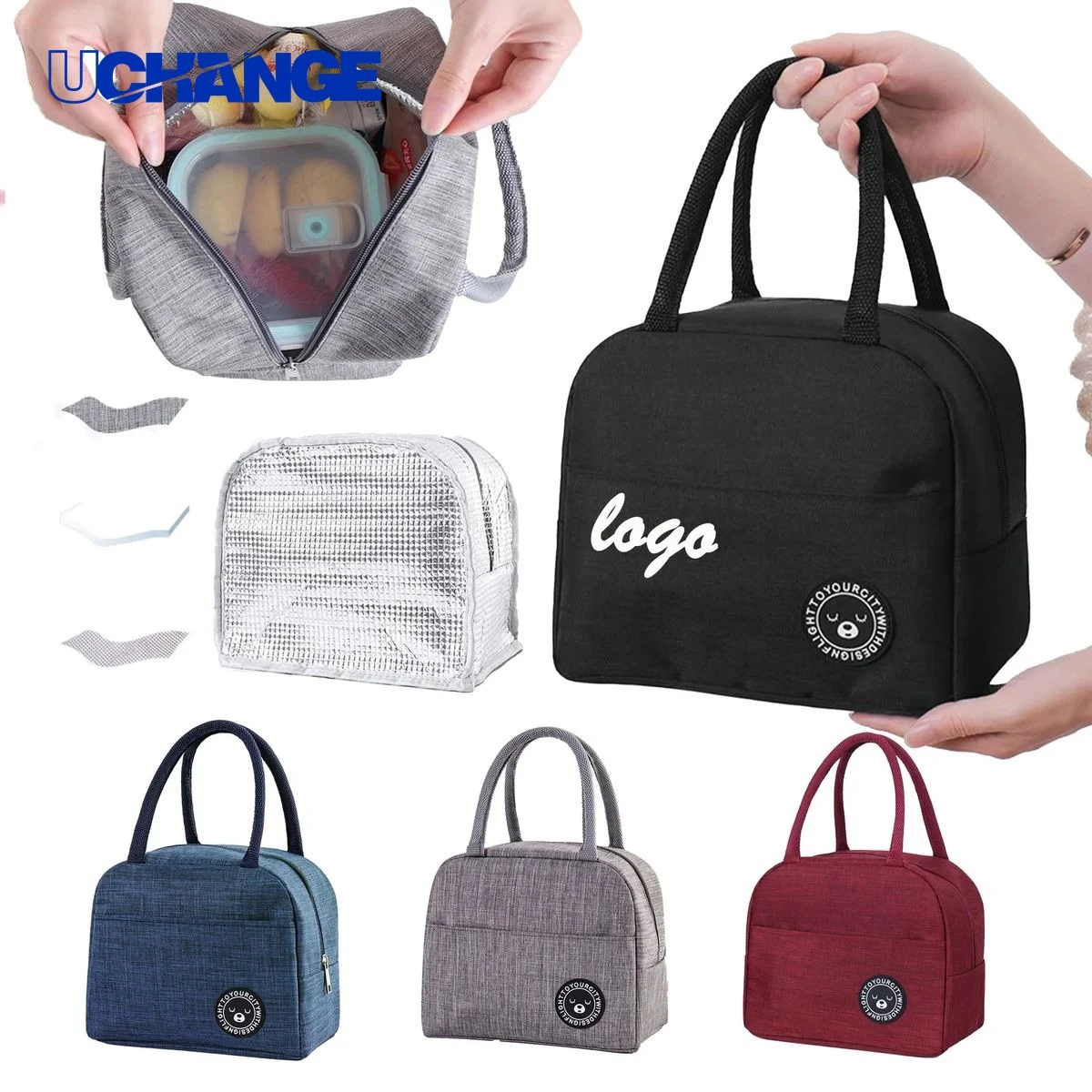 Insulated Oxford Lunch Box Handbag Organizer 1