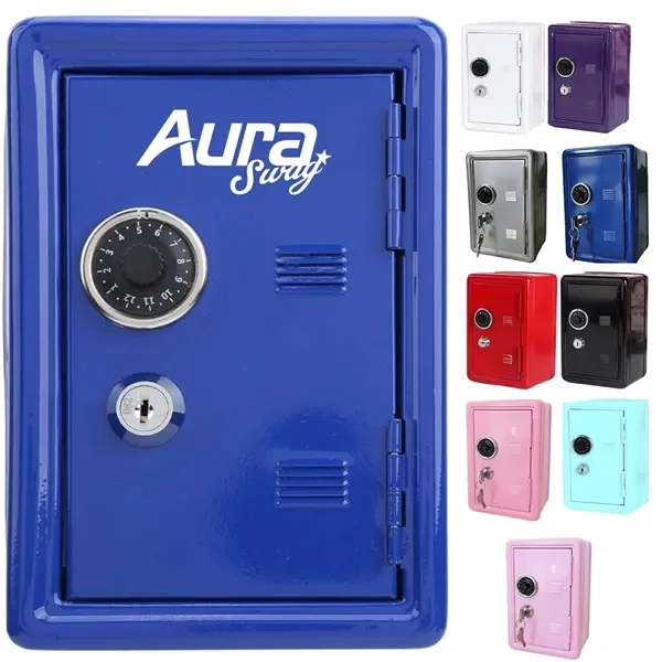 Custom Metal Mini Safe Money Box with Lock & Key — Savings & Security Giveaway 1