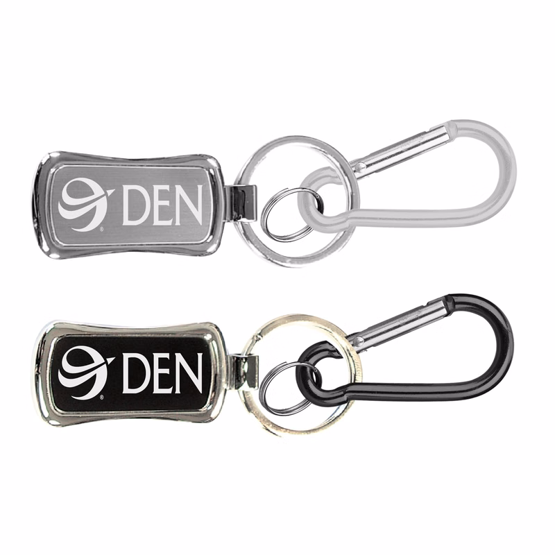 Chrome Metal Key Holder with Carabiner
