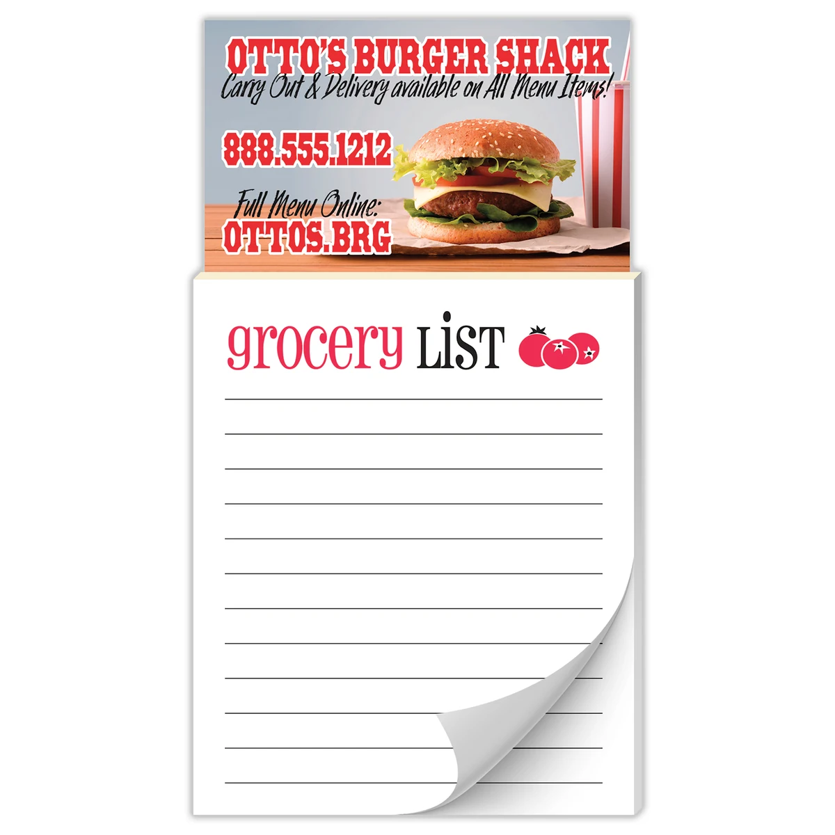 Magna-Pad Business Card Magnet - Stock Grocery List (50 Sheet) 1