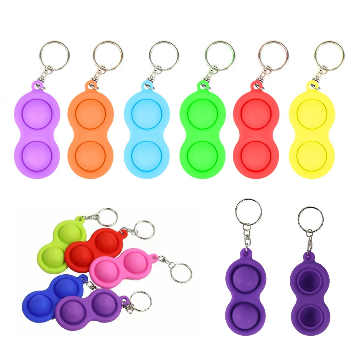 Push Bubble Fidget Toy Keychain 1