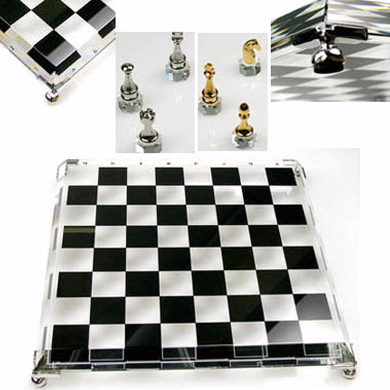 Highend Genuine Crystal Chess Board and Chessmen