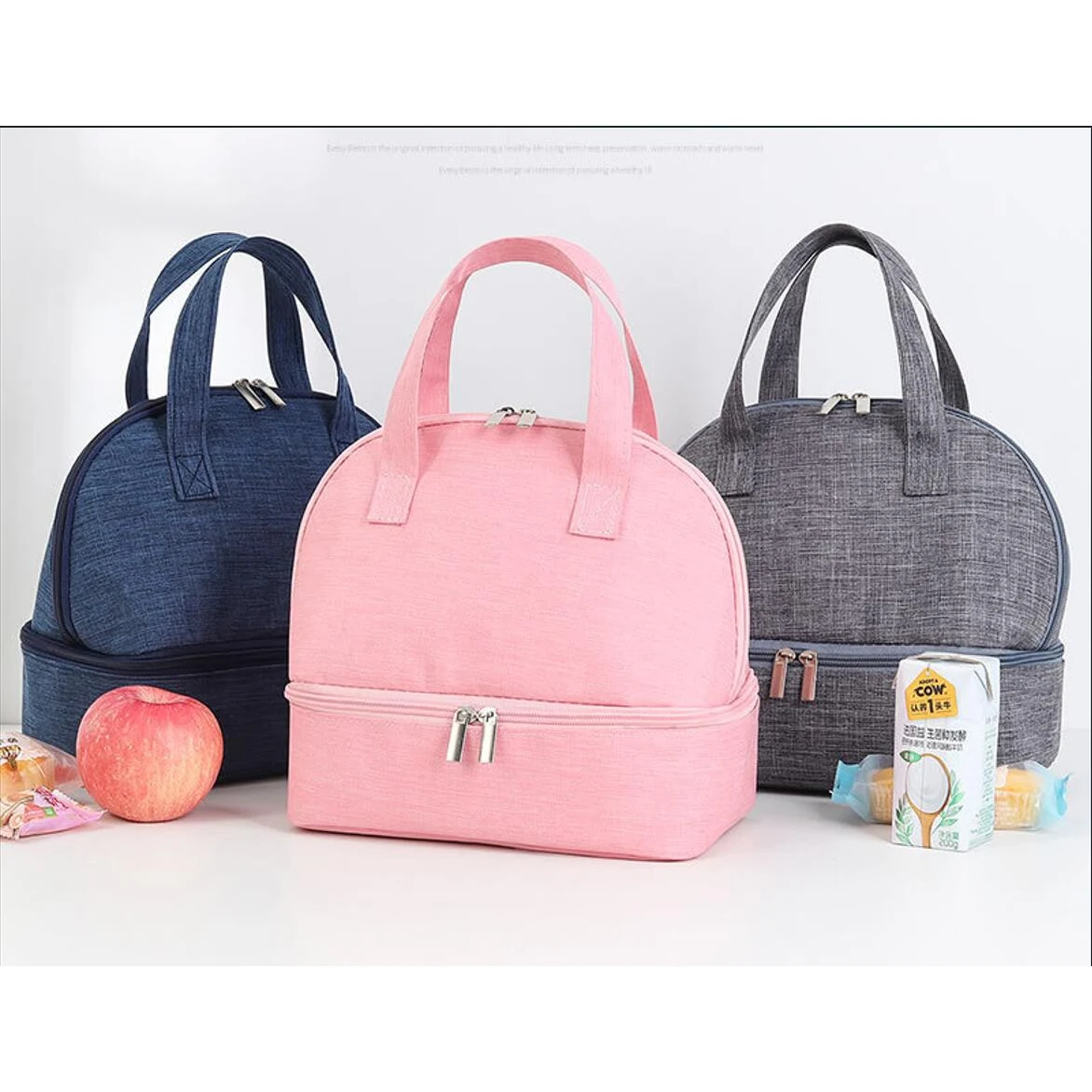 Oxford Cloth Double Deck Thermal Insulation Lunch Box 1
