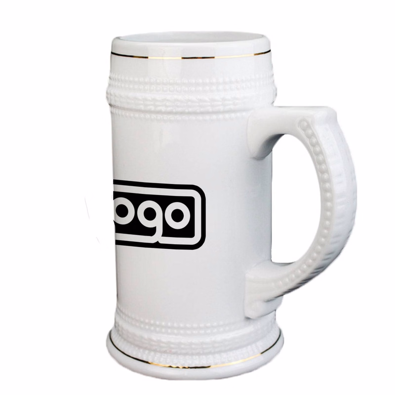22oz Ceramic Beer Mug W/ Handle